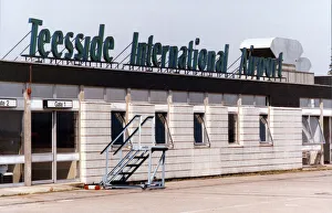 Terminal building at Teesside Airport 3rd August 1990 Terminal building at Teesside Airport 3rd August 1990