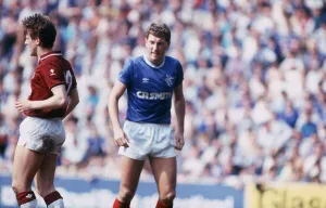 Terry Butcher in action Rangers v Hearts December 1988 Terry Butcher in action Rangers v Hearts December 1988