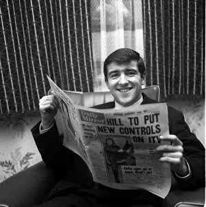 00236 Collection: Terry Venables January 1964 at home reading the Daily Mirror