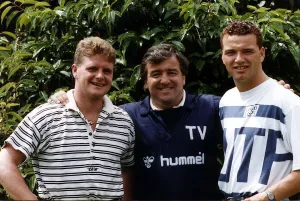 Terry Venables with Tottenham Hotspurs new summer signings Paul Gascoigne Terry Venables with Tottenham Hotspurs new summer signings Paul Gascoigne