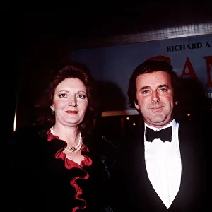 Terry Wogan TV Presenter with wife at the premiere of Gandhi Terry Wogan TV Presenter with wife at the premiere of Gandhi