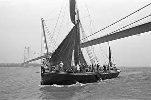 The Thames Barge Mirosa built at Maldon in 1892 seen here sailing under the nearly The Thames Barge Mirosa built at Maldon in 1892 seen here sailing under the nearly