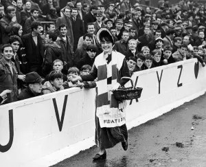 Thirteen year old toffee girl Christine Dunn on the pitch at Goodison Park for the first Thirteen year old toffee girl Christine Dunn on the pitch at Goodison Park for the first