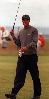 Tiger Woods Golf USA during his practice round before The Open at Troon Scotland Tiger Woods Golf USA during his practice round before The Open at Troon Scotland
