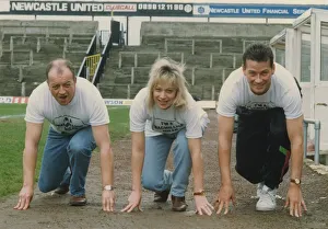 Tim Healy, Denise Welch and footballer Bjoen Kristenson line up for the launch of Tim Healy, Denise Welch and footballer Bjoen Kristenson line up for the launch of