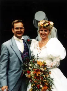 Timmy Mallett TV Presenter at his wedding to Lynda Bingham Timmy Mallett TV Presenter at his wedding to Lynda Bingham