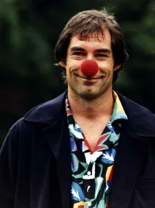 Timothy Dalton Actor wearing a red nose for Comic Relief Timothy Dalton Actor wearing a red nose for Comic Relief