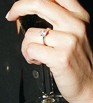 Tina Hobley Coronation Street actress June 1997 proudly showing off her engagement ring Tina Hobley Coronation Street actress June 1997 proudly showing off her engagement ring