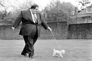 When Tina is taken for a walk by Colin Taylor she makes sure she is in charge When Tina is taken for a walk by Colin Taylor she makes sure she is in charge
