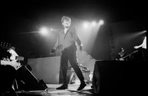 Tom Bailey of the British pop group The Thompson Twins performing on stage during a Tom Bailey of the British pop group The Thompson Twins performing on stage during a