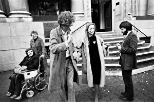 Images Dated 13th December 1980: Tom Baker weds Lalla Ward at Chelsea Registry Office. 13th December 1980