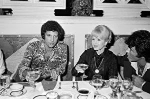 Tom Jones birthday party in Las Vegas with guest Debbie Reynolds. June 1974 Tom Jones birthday party in Las Vegas with guest Debbie Reynolds. June 1974