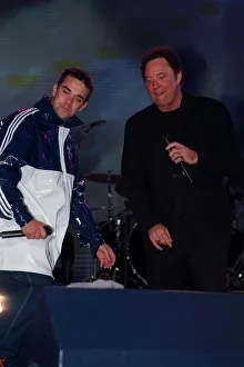 Tom Jones Singer February 98 Performing at Brit Awards with Robbie Williams Tom Jones Singer February 98 Performing at Brit Awards with Robbie Williams