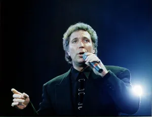 Tom Jones singing at Wembley Holding Microphone Tom Jones singing at Wembley Holding Microphone