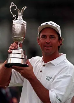 Tom Lehman holds the trophy after beating Nick Faldo at British Open Royal Lytham St Tom Lehman holds the trophy after beating Nick Faldo at British Open Royal Lytham St