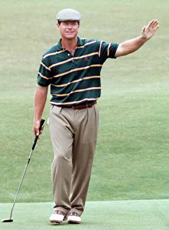 Tom Watson walks on to the 18th green at the end of a round which saw him finnish the day Tom Watson walks on to the 18th green at the end of a round which saw him finnish the day