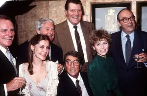 Tommy Cooper comedian and entertainer at a Variety Club Lunch with Dean Martin Dickie Tommy Cooper comedian and entertainer at a Variety Club Lunch with Dean Martin Dickie