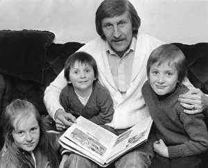 Tommy Hutchison relaxes at home with his children Lynn (9), David (3) and John (6) Tommy Hutchison relaxes at home with his children Lynn (9), David (3) and John (6)