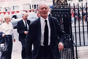 Tony Benn arriving at memorial service - July 1995 Tony Benn arriving at memorial service - July 1995