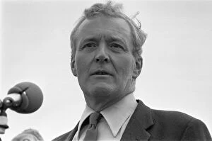 Images Dated 19th September 1981: Tony Benn seen here making a speech during the Labour Party march and rally