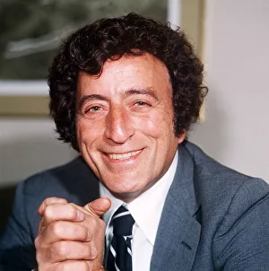 Tony Bennett with hands clasped together. 1984 Tony Bennett with hands clasped together. 1984