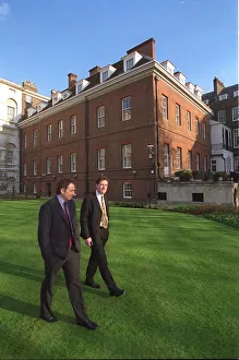 Tony Blair British prime minister in the grounds of 10 Downing street with Mirror editor Tony Blair British prime minister in the grounds of 10 Downing street with Mirror editor