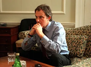 Tony Blair British prime minister is interviewed by Mirror editor Piers Morgan at 10 Tony Blair British prime minister is interviewed by Mirror editor Piers Morgan at 10