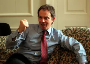 Tony Blair British prime minister is interviewed by Mirror editor Piers Morgan at 10 Tony Blair British prime minister is interviewed by Mirror editor Piers Morgan at 10