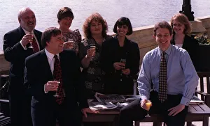 Tony Blair having a drink with friend and Labour Party members Tony Blair having a drink with friend and Labour Party members