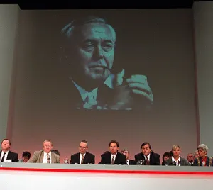 Tony Blair with John Prescott on the platform at the Labour Party Conference in Brighton Tony Blair with John Prescott on the platform at the Labour Party Conference in Brighton