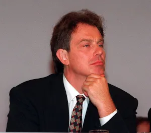 Tony Blair Labour leader on the platform at the Labour Party Conference 1995 in Brighton Tony Blair Labour leader on the platform at the Labour Party Conference 1995 in Brighton