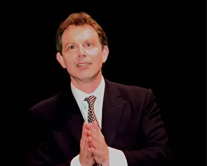 Tony Blair Labour Party leader looking as if he is praying Tony Blair Labour Party leader looking as if he is praying