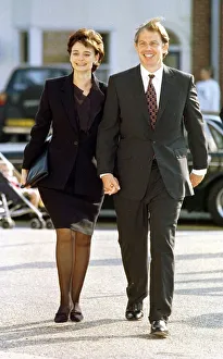 Tony Blair Labour Prime minister September 1997 walking hand in hand with his wife Cherie Tony Blair Labour Prime minister September 1997 walking hand in hand with his wife Cherie