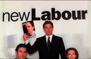 Tony Blair launches new Labour manifesto for the General Election April 1997 with Tony Blair launches new Labour manifesto for the General Election April 1997 with