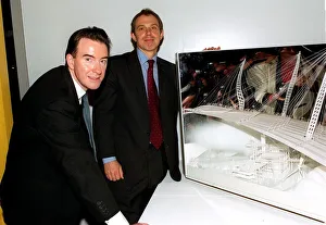 Tony Blair with model of new Millennium Dome Feb 1998 with Peter Mandelson in Tony Blair with model of new Millennium Dome Feb 1998 with Peter Mandelson in