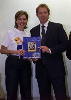 Tony Blair MP and Carol Vorderman Sept 1999 at Southfields School Luton to launch Tony Blair MP and Carol Vorderman Sept 1999 at Southfields School Luton to launch