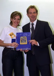 Tony Blair MP and Carol Vorderman Sept 1999 at Southfields School Luton to launch Tony Blair MP and Carol Vorderman Sept 1999 at Southfields School Luton to launch