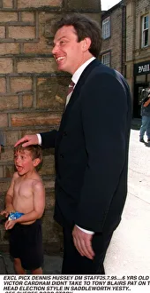 Tony Blair MP getting thirsty whilst working on the campaign trail Tony Blair MP getting thirsty whilst working on the campaign trail