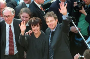 Tony Blair MP Prime Minister September 1997 with his wife Cherie in Edinburgh during Tony Blair MP Prime Minister September 1997 with his wife Cherie in Edinburgh during