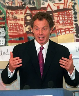 Tony Blair at a school in Camden July 1998, pledging 19 Billion Pounds for Education Tony Blair at a school in Camden July 1998, pledging 19 Billion Pounds for Education