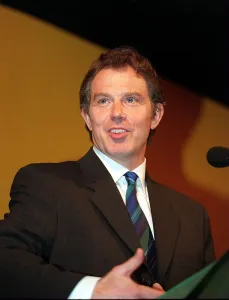 Tony Blair speaks to the Labour in April 1999 at the Hilton Tony Blair speaks to the Labour in April 1999 at the Hilton
