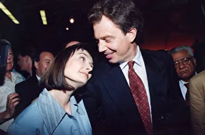 Tony Blair and wife Cherie at Labour party conference - July 1994 22/07/1994 Tony Blair and wife Cherie at Labour party conference - July 1994 22/07/1994
