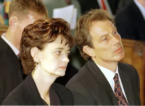 Tony and Cherie Blair at St Peters Church Brighton Sept September 1997 Tony and Cherie Blair at St Peters Church Brighton Sept September 1997
