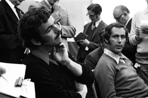 Tony Jacklin and Norman Wood after the mornings game in Southport. 25th May 1973 Tony Jacklin and Norman Wood after the mornings game in Southport. 25th May 1973