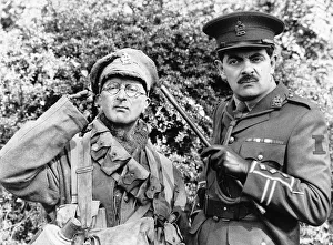 Tony Robinson and Rowan Atkinson in BBC series Blackadder September 1989 Tony Robinson and Rowan Atkinson in BBC series Blackadder September 1989
