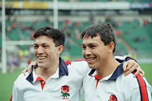 Tony and Rory Underwood pose for the camera's before the start of Englands test match Tony and Rory Underwood pose for the camera's before the start of Englands test match