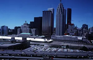 Toronto, Canada. Central business district as viewed over Gardiner Toronto, Canada. Central business district as viewed over Gardiner