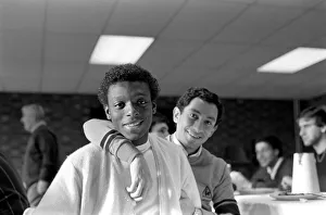 Tottenham Hotspur footballers Garth Crookes and Osvaldo Ardiles in the team's canteen Tottenham Hotspur footballers Garth Crookes and Osvaldo Ardiles in the team's canteen