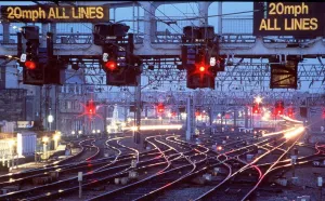 The tracks and signals on the approaches to Glasgow Central Station The tracks and signals on the approaches to Glasgow Central Station
