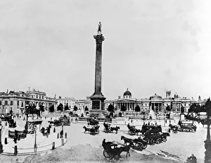 Trafalgar Square and National Gallery early 1900's from a postcard Trafalgar Square and National Gallery early 1900's from a postcard